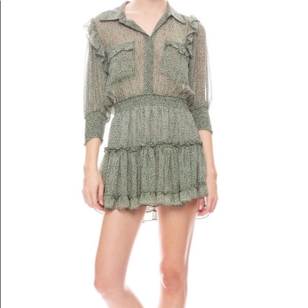 Misa mini green dress NWT